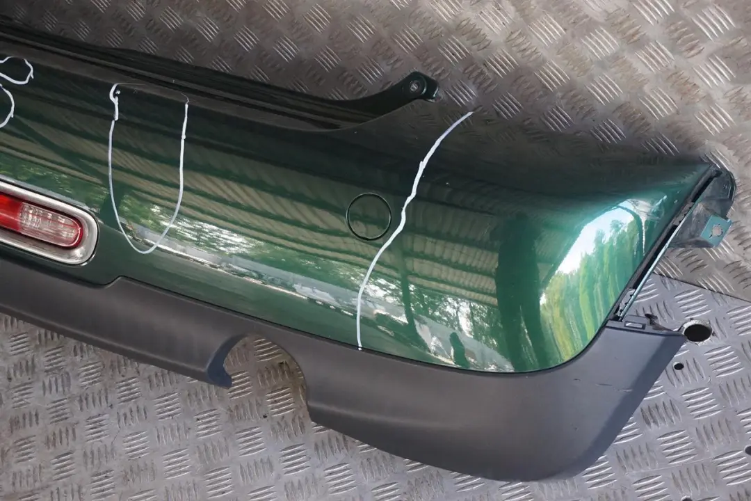 Stossfänger Hinten British Racing Green Gruen für BMW Mini R56 R57 LCI R58 R59 mit Teilenummer 7264355 BMW Mini R56 R57 LCI R58 R59 Stossfänger Hinten British Racing Green Gruen - SKU 7264355-BRG - Teilenummer 7264355