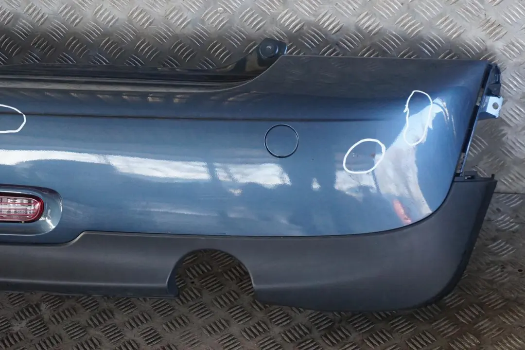 Bumper Trim Panel Horizon Blue to BMW Mini Cooper R56 R57 LCI R58 R59 1 Rear with Part number 7264355 BMW Mini Cooper R56 R57 LCI R58 R59 1 Rear Bumper Trim Panel Horizon Blue - SKU 7264355-HB - Part number 7264355