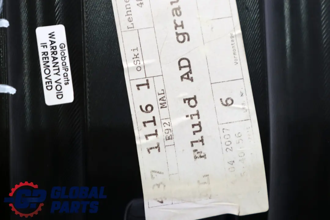 Reihe E92 Coupe Grau Leder Sitz Bezug Hinten Rechts für BMW 3 mit Teilenummer 7266128 BMW 3 Reihe E92 Coupe Grau Leder Sitz Bezug Hinten Rechts - SKU 7266128 - Teilenummer 7266128