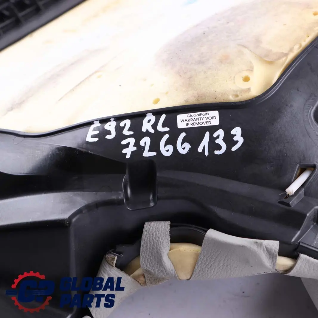 Left Seat N/S Leather Cover Couch Bench Jade Grey to BMW 3 E92 Coupe Rear with Part number 7266133 BMW 3 E92 Coupe Rear Left Seat N/S Leather Cover Couch Bench Jade Grey - SKU 7266133 - Part number 7266133