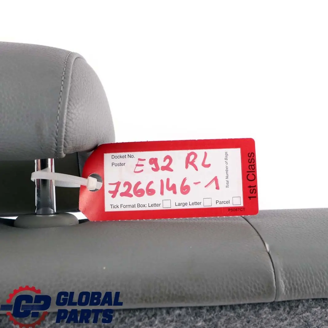 Left Seat N/S Backrest Cover Leather Dakota Grey to BMW 3 Series E92 Rear with Part number 7266146 BMW 3 Series E92 Rear Left Seat N/S Backrest Cover Leather Dakota Grey - SKU 7266146-1 - Part number 7266146