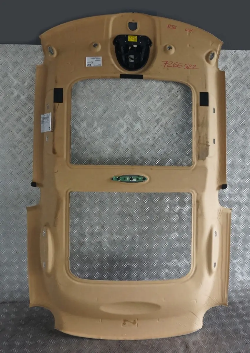 R56N Headlining Lift-Up Slide-Back Sunroof Light Beige to BMW MINI Cooper One R56 with Part number 7266522 BMW MINI Cooper One R56 R56N Headlining Lift-Up Slide-Back Sunroof Light Beige - SKU 7266522 - Part number 7266522