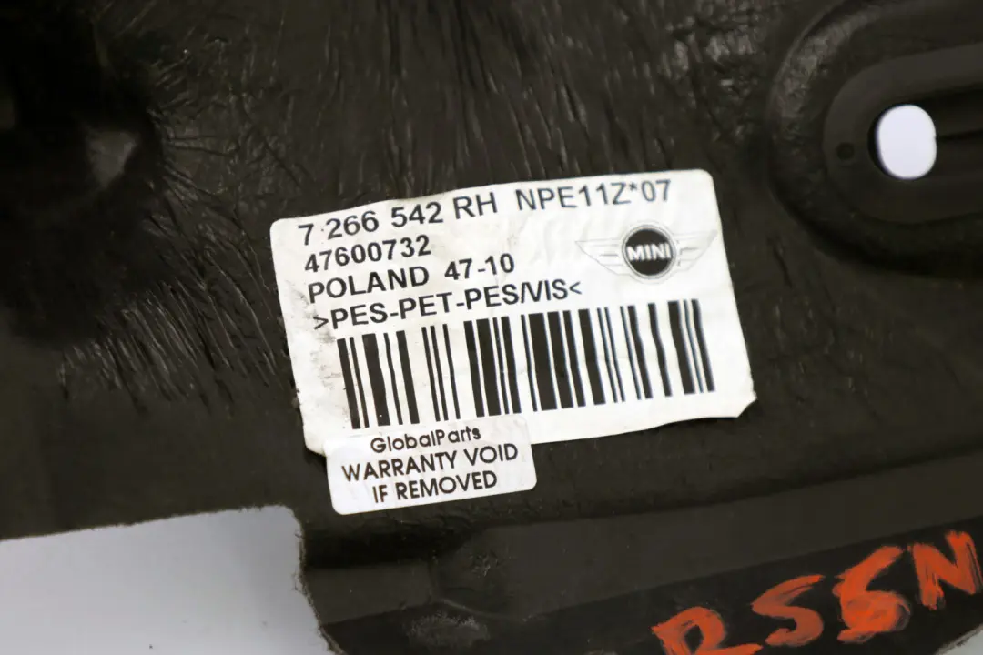 Schottwand Vorn Rechts für Mini Cooper R55 R56 R57 LCI R58 R59 mit Teilenummer 7266542 Mini Cooper R55 R56 R57 LCI R58 R59 Schottwand Vorn Rechts - SKU 7266542 - Teilenummer 7266542