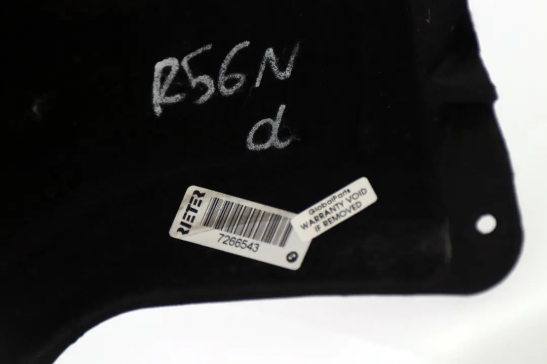 Mini Cooper D R55 R56 LCI WĂ¤rmeisolierung Frontklappe Diesel N47N - SKU 7266543 - Teilenummer 7266543
