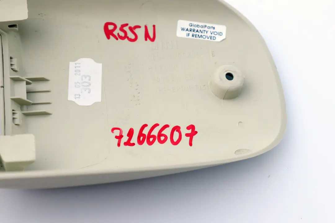 BMW MINI Clubman R55 LCI Cover Trim Belt Outlet Roofliner Light Beige - SKU 7266607 - Part number 7266607