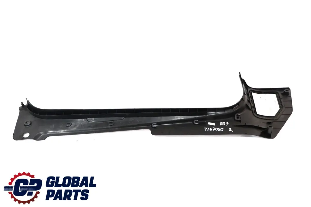 Lateral Trim Panel Bottom Front Kick Right O/S Carbon Black to Mini R57 Cabrio with Part number 7267060 Mini R57 Cabrio Lateral Trim Panel Bottom Front Kick Right O/S Carbon Black - SKU 7267060 - Part number 7267060