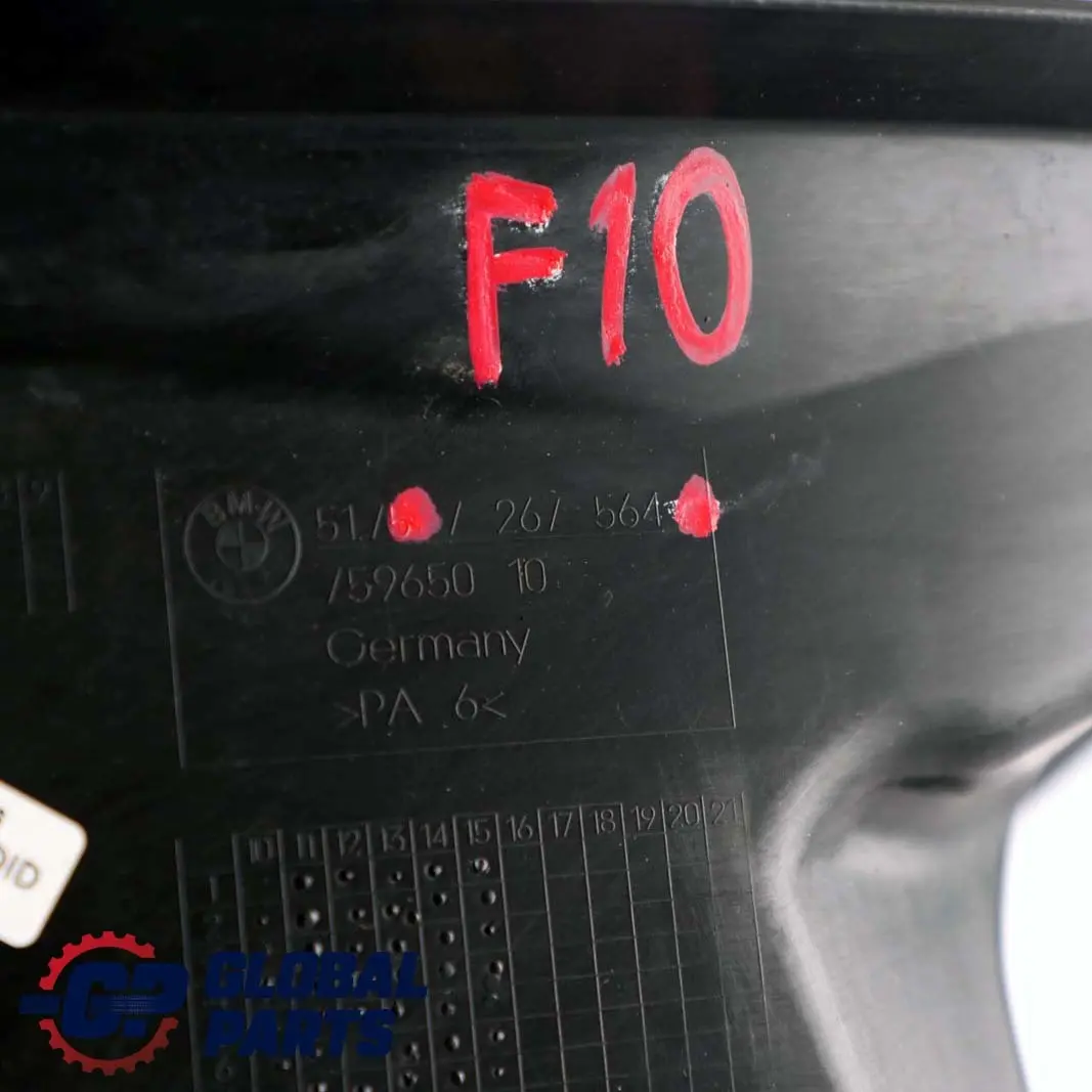 Delantero Derecho O / S Subchasis Cubierta Placa Del Motor para BMW F10 F11 con número de pieza 7267564 BMW F10 F11 Delantero Derecho O / S Subchasis Cubierta Placa Del Motor - SKU 7267564 - Número de pieza 7267564