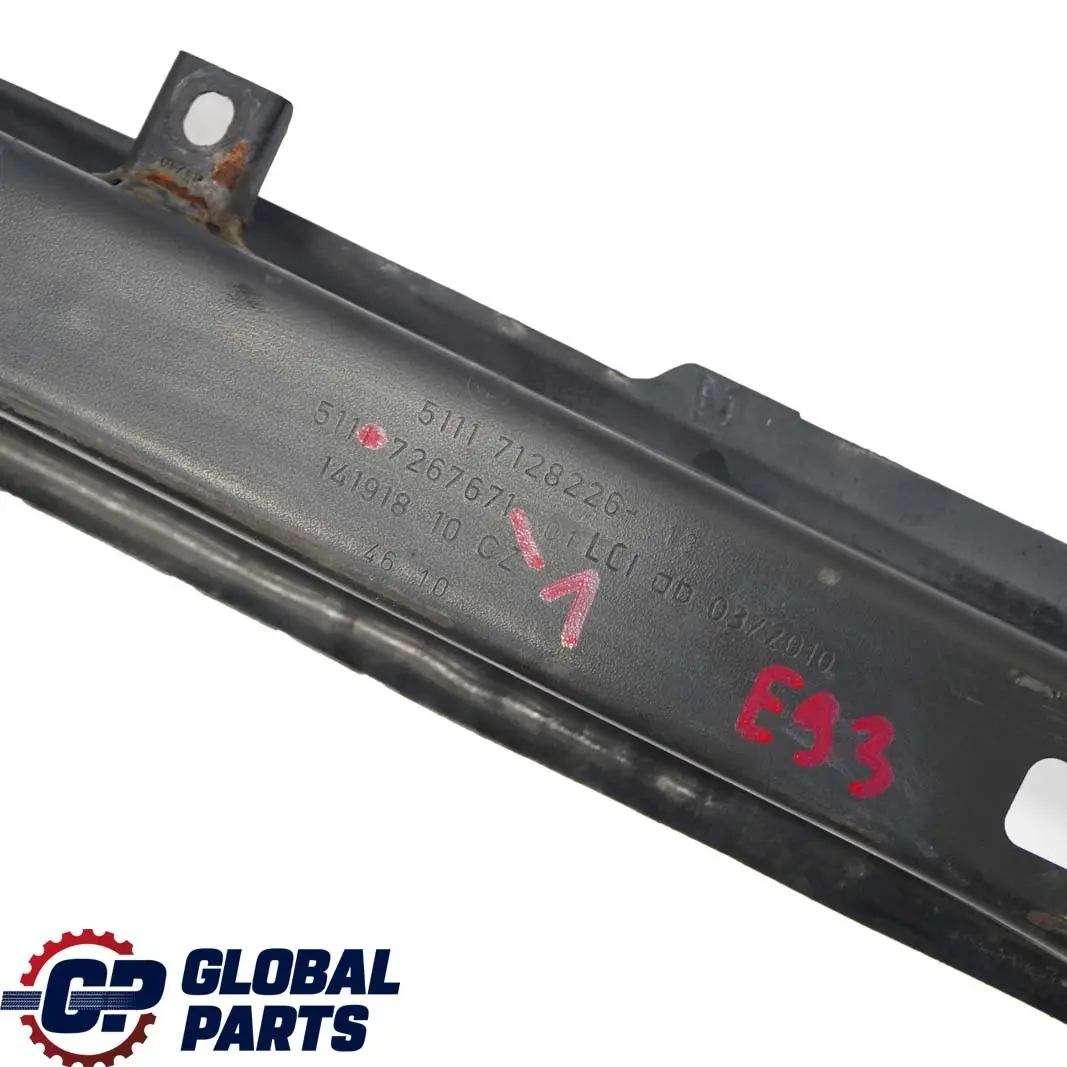 BMW E92 E93 Barra Refuerzo del Soporte Parachoques Delantero 5111 - SKU 7267671-1 - Número de pieza 7267671