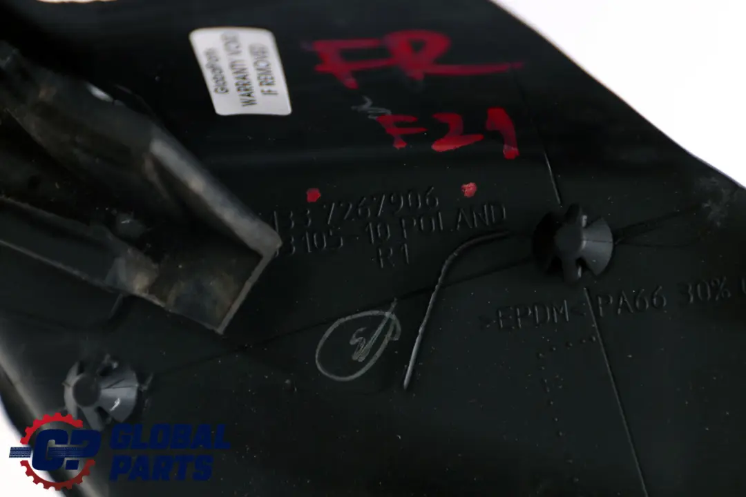 Junta Canal Interior Puerta Delantera Derecha para BMW F21 F22 con número de pieza 7267906 BMW F21 F22 Junta Canal Interior Puerta Delantera Derecha - SKU 7267906 - Número de pieza 7267906