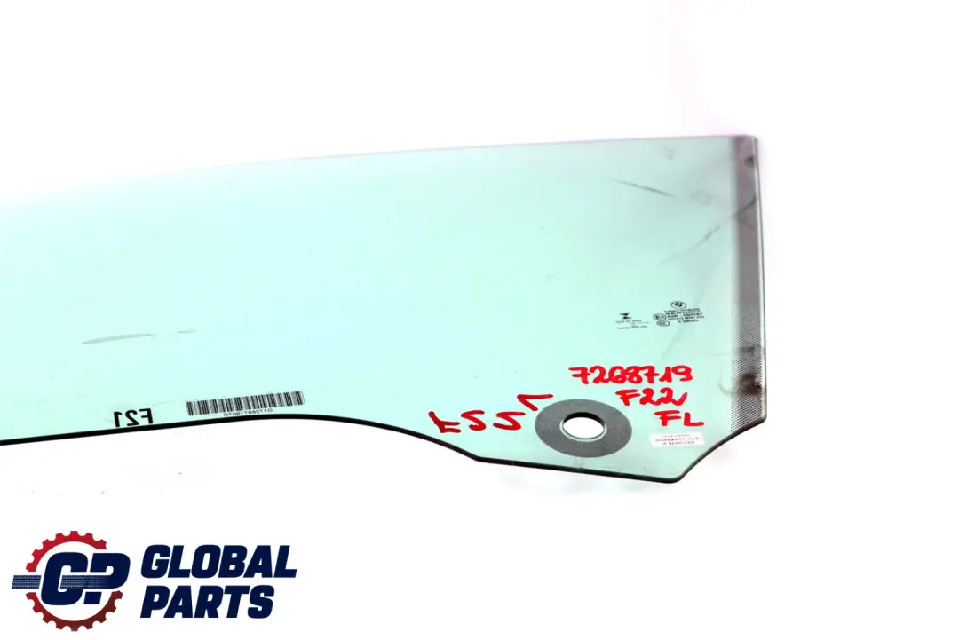 Delantero Izquierdo Pasajero Puerta Ventana Vidrio Verde AS2 para BMW F21 F22 con número de pieza 7268719 BMW F21 F22 Delantero Izquierdo Pasajero Puerta Ventana Vidrio Verde AS2 - SKU 7268719 - Número de pieza 7268719