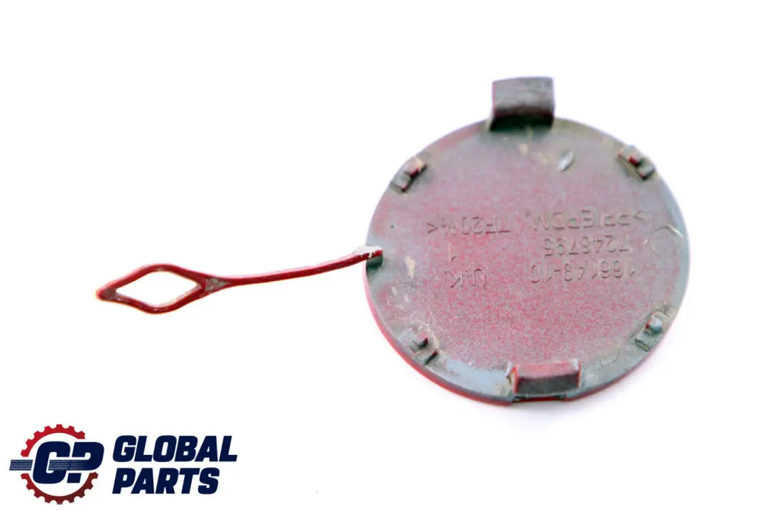 Flap Towing Eye Front Bumper Chili Red to Mini R56 R57 LCI Cover with Part number 7268745 Mini R56 R57 LCI Cover Flap Towing Eye Front Bumper Chili Red - SKU 7268745-CHRED - Part number 7268745