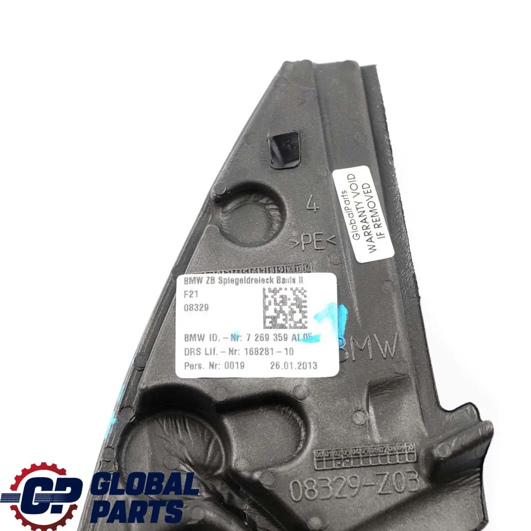 BMW 1 2 F21 F22 F23 F87 Retroviseur Interieur Cache Utiliser a Gauche - SKU 7269359-1 - Numéro de pièce 7269359