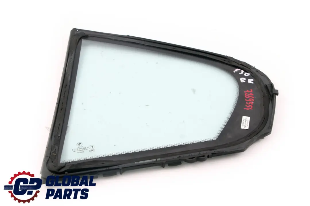  Side Window BMW F30 F80 M3 Glass Fixed Rear Right O/S Green AS2 - SKU 7269554 - Part number 7269554
