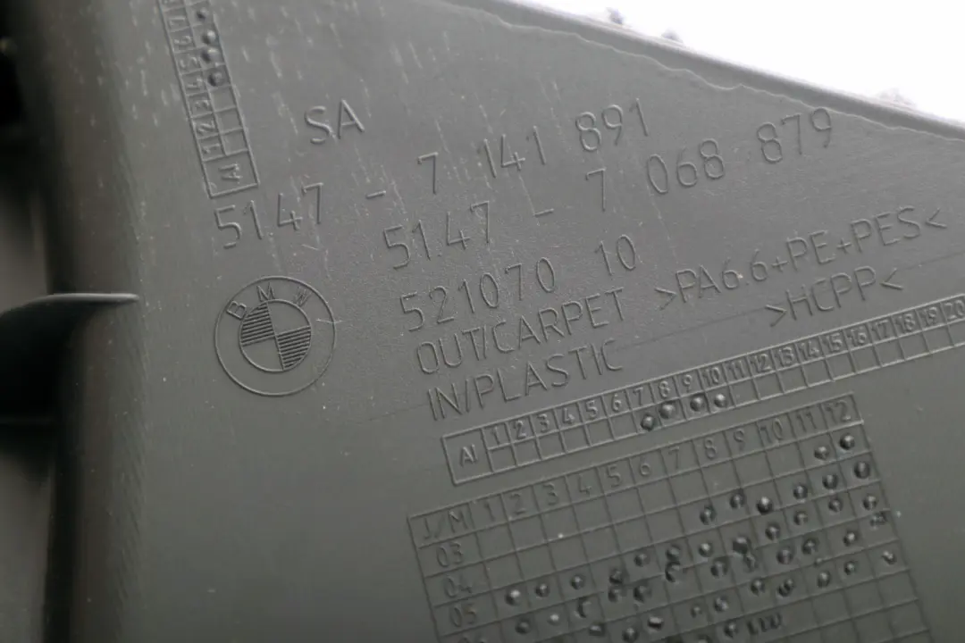 BMW 3 Series E91 LCI Luggage Compartment Trim Panel Anthrazit Front Left N/S - SKU 7269713 - Part number 7269713