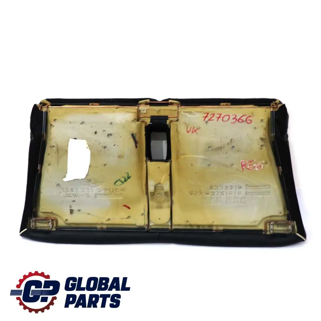 Sofa Bench Couch Leather Carbon Black to MINI Cooper R55 R56 R57 Rear Seat with Part number 7270366 MINI Cooper R55 R56 R57 Rear Seat Sofa Bench Couch Leather Carbon Black - SKU 7270366 - Part number 7270366