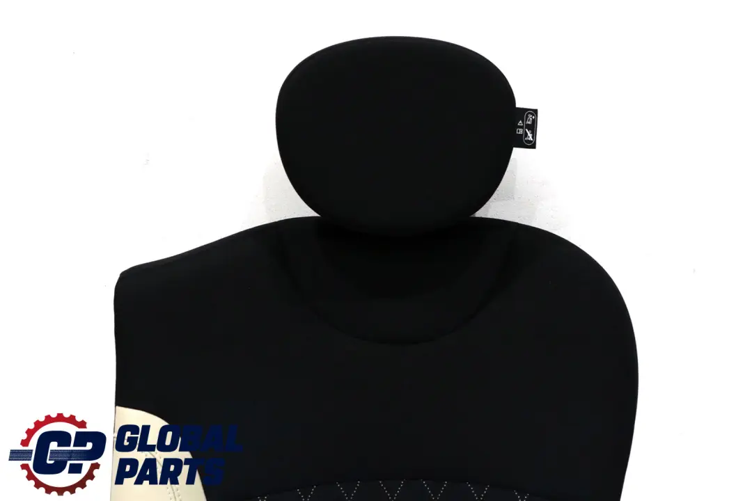 Left N/S Backrest Half Leather Polar Beige to BMW Mini R55 R56 LCI Rear Seat with Part number 7270389 BMW Mini R55 R56 LCI Rear Seat Left N/S Backrest Half Leather Polar Beige - SKU 7270389 - Part number 7270389