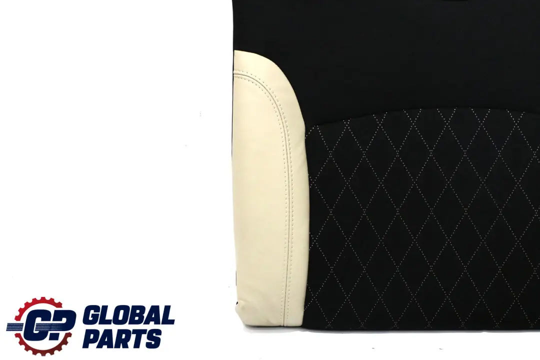 Left N/S Backrest Half Leather Polar Beige to BMW Mini R55 R56 LCI Rear Seat with Part number 7270389 BMW Mini R55 R56 LCI Rear Seat Left N/S Backrest Half Leather Polar Beige - SKU 7270389 - Part number 7270389