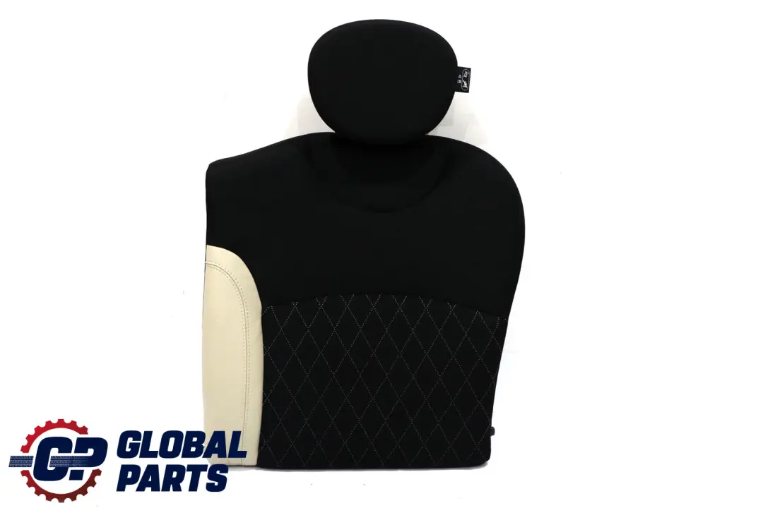 Left N/S Backrest Half Leather Polar Beige to BMW Mini R55 R56 LCI Rear Seat with Part number 7270389 BMW Mini R55 R56 LCI Rear Seat Left N/S Backrest Half Leather Polar Beige - SKU 7270389 - Part number 7270389