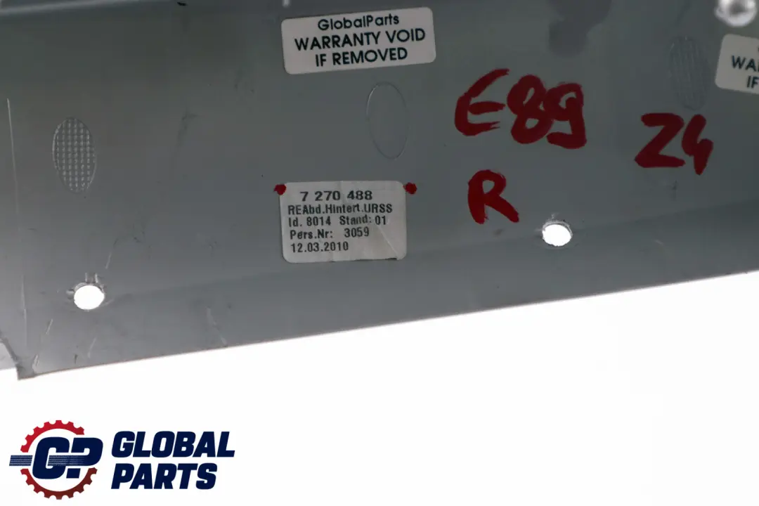 BMW E89 Cubierta Proteccion Antivuelco Trasera Derecha Barra Antivuelco - SKU 7270488 - Número de pieza 7270488