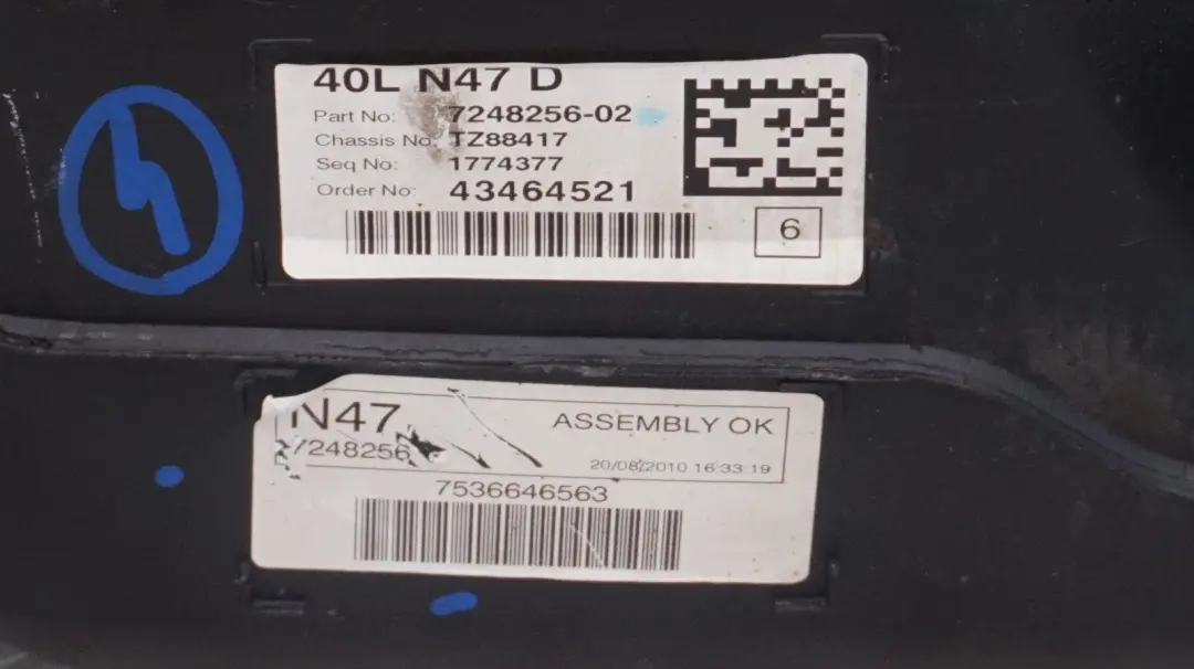 N47N to Mini Clubman Cooper R55 R56 LCI Diesel Fuel Tank 40 L with Part number 7286256 Mini Clubman Cooper R55 R56 LCI Diesel Fuel Tank 40 L N47N - SKU 7271541 - Part number 7286256