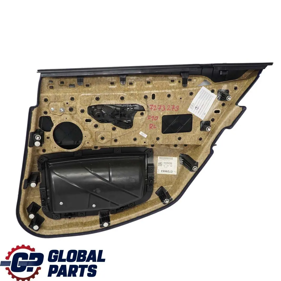 Reihe F10 F11 Türverkleidung Türpappe Hinten Links Leder Schwarz für BMW 5 mit Teilenummer 7273279 BMW 5 Reihe F10 F11 Türverkleidung Türpappe Hinten Links Leder Schwarz - SKU 7273279 - Teilenummer 7273279