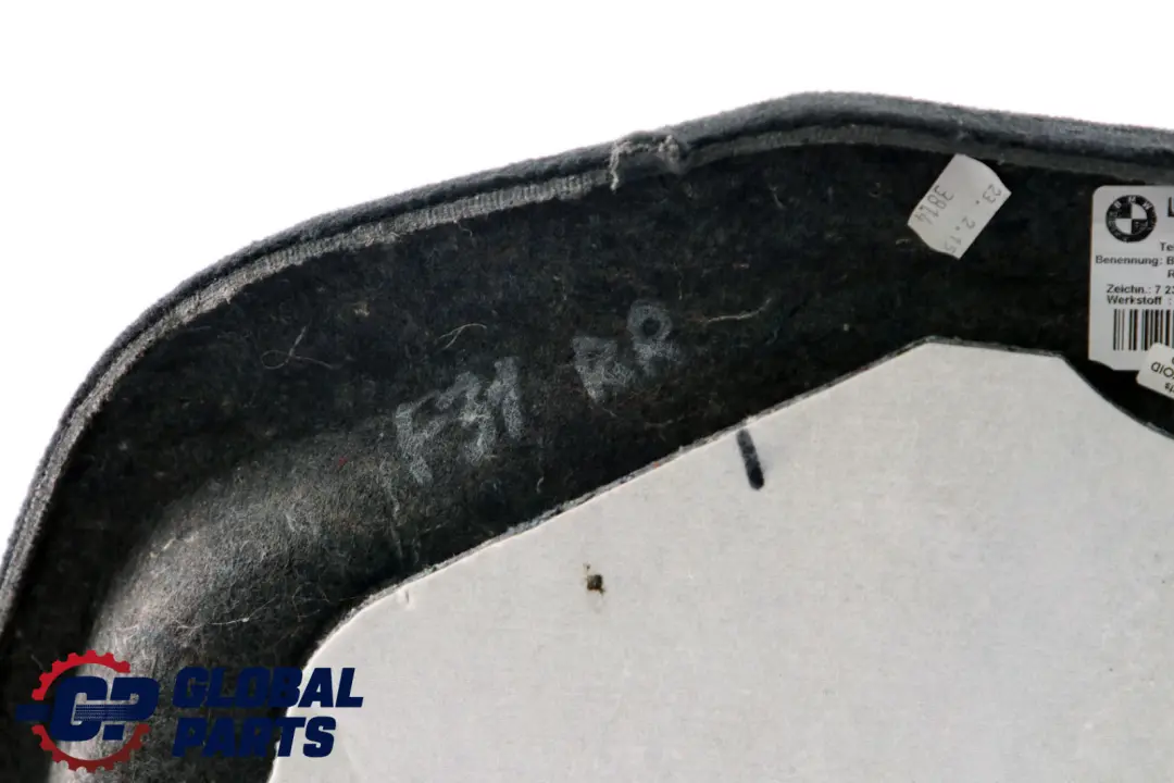 Trunk Trim Panel Cover Right O/S Luggage Anthracite to BMW 3 Series F31 with Part number 7273726 BMW 3 Series F31 Trunk Trim Panel Cover Right O/S Luggage Anthracite - SKU 7273726 - Part number 7273726