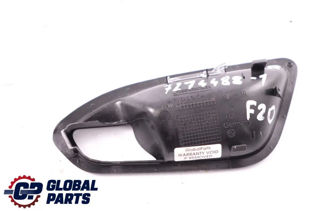 BMW 1 2 Series F20 F21 F22 Inside Door Opener Cover Light Right Black O/S - SKU 7274488-1 - Part number 7274490
