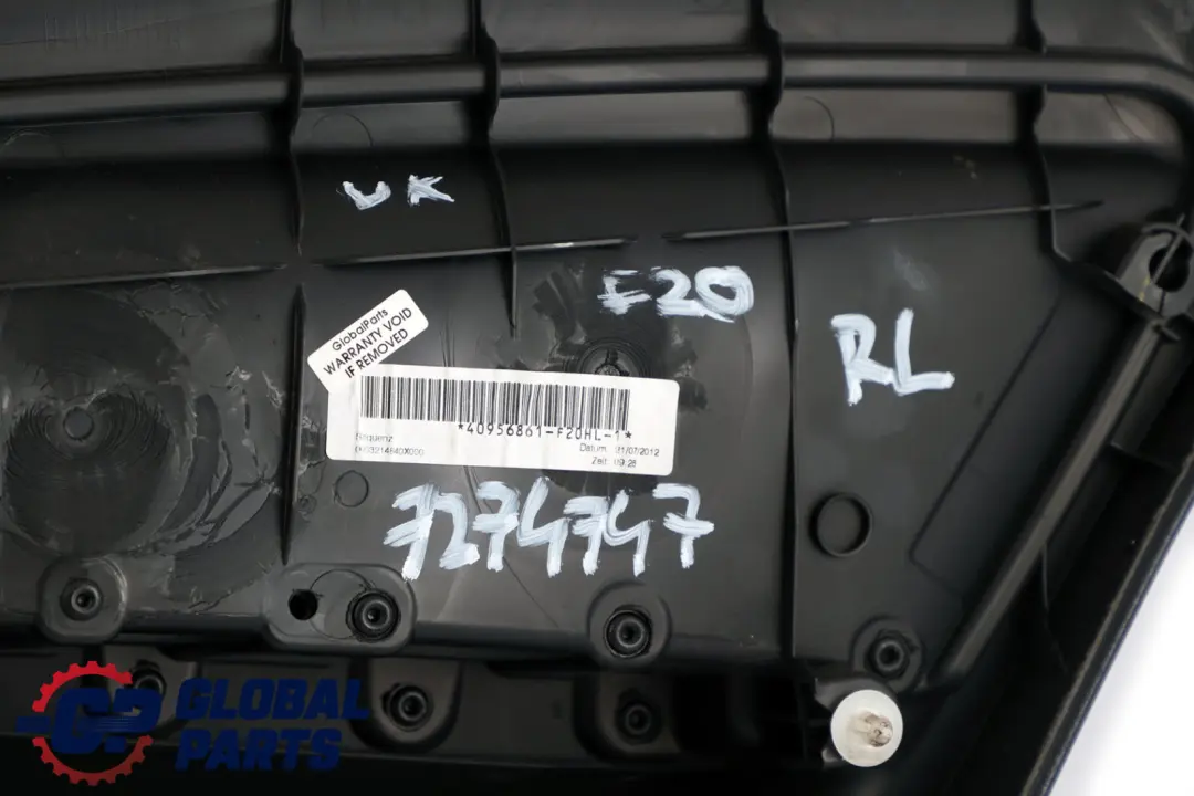 Carte de doublure de porte arrière gauche en cuir Dakota Black pour BMW F20 à propos du numéro de pièce 7274747 BMW F20 Carte de doublure de porte arrière gauche en cuir Dakota Black - SKU 7274747 - Numéro de pièce 7274747