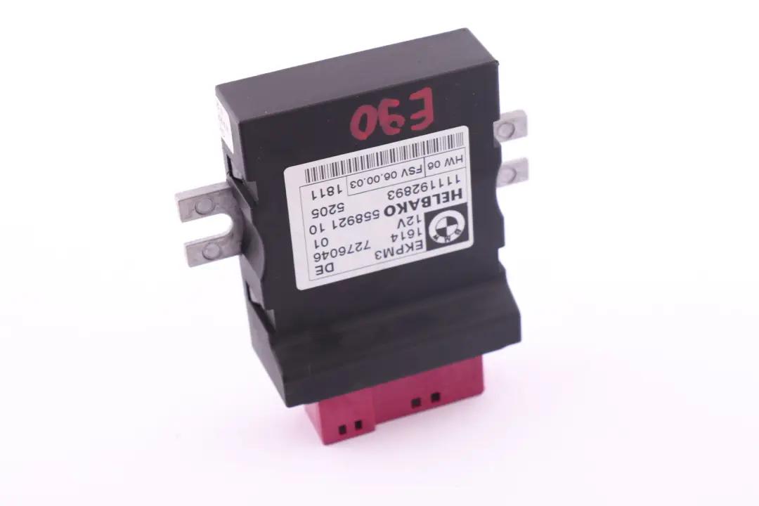 Module Control Unit For Fuel Pump to BMW E60 E81 E84 E87 E90 E91 E92 X5 E70 with Part number 7276046 BMW E60 E81 E84 E87 E90 E91 E92 X5 E70 Module Control Unit For Fuel Pump - SKU 7276046 - Part number 7276046