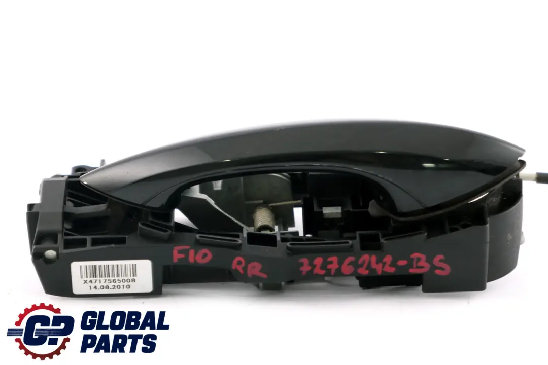 BMW 5 Series F10 F11 Complete Rear Right Grab Handle O/S Black Sapphire 475 - SKU 7276242-BS - Part number 7276242