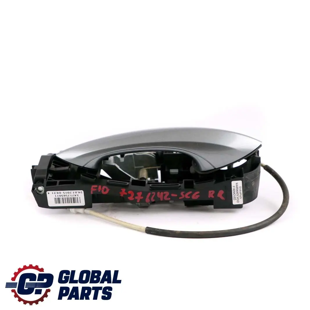 BMW 5 Series F10 F11 Complete Rear Right Grab Handle O/S Spacegrau Space Grey - SKU 7276242-SCG - Part number 7276242