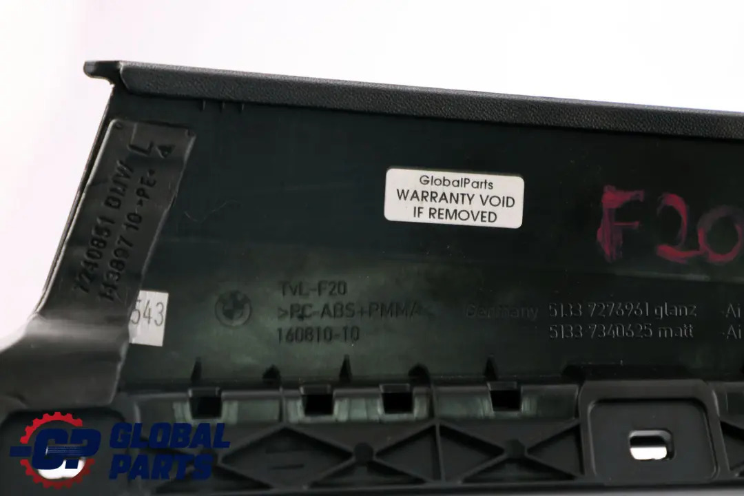 Couverture B Colonne Porte avant Gauche Noir Brillant pour BMW F20 LCI à propos du numéro de pièce 7276961 BMW F20 LCI Couverture B Colonne Porte avant Gauche Noir Brillant - SKU 7276961 - Numéro de pièce 7276961