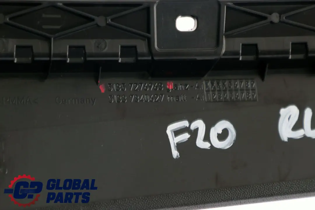 BMW F20 Finitura Montante B Esterno Posteriore Porta Glanzchwarz - SKU 7276963 - Numero di parte 7276963