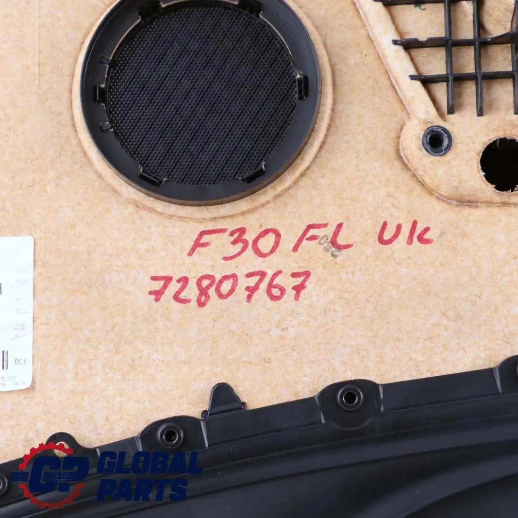 Front Left N/S Door Card Lining Panel Leather Black Oyster to BMW 3 Series F30 F31 with Part number 7280769 BMW 3 Series F30 F31 Front Left N/S Door Card Lining Panel Leather Black Oyster - SKU 7280769 - Part number 7280769