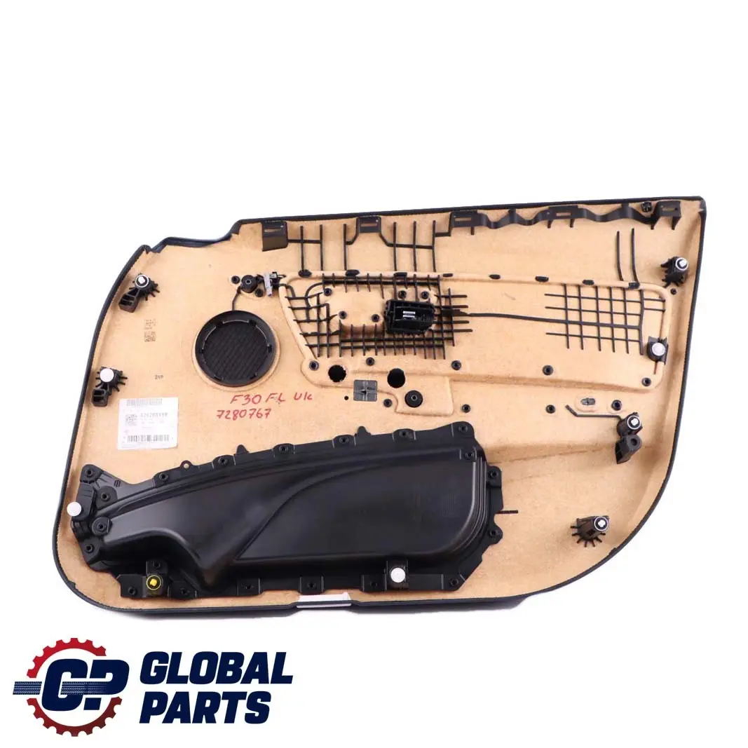 BMW 3 Series F30 F31 Front Left N/S Door Card Lining Panel Leather Black Oyster - SKU 7280769 - Part number 7280769