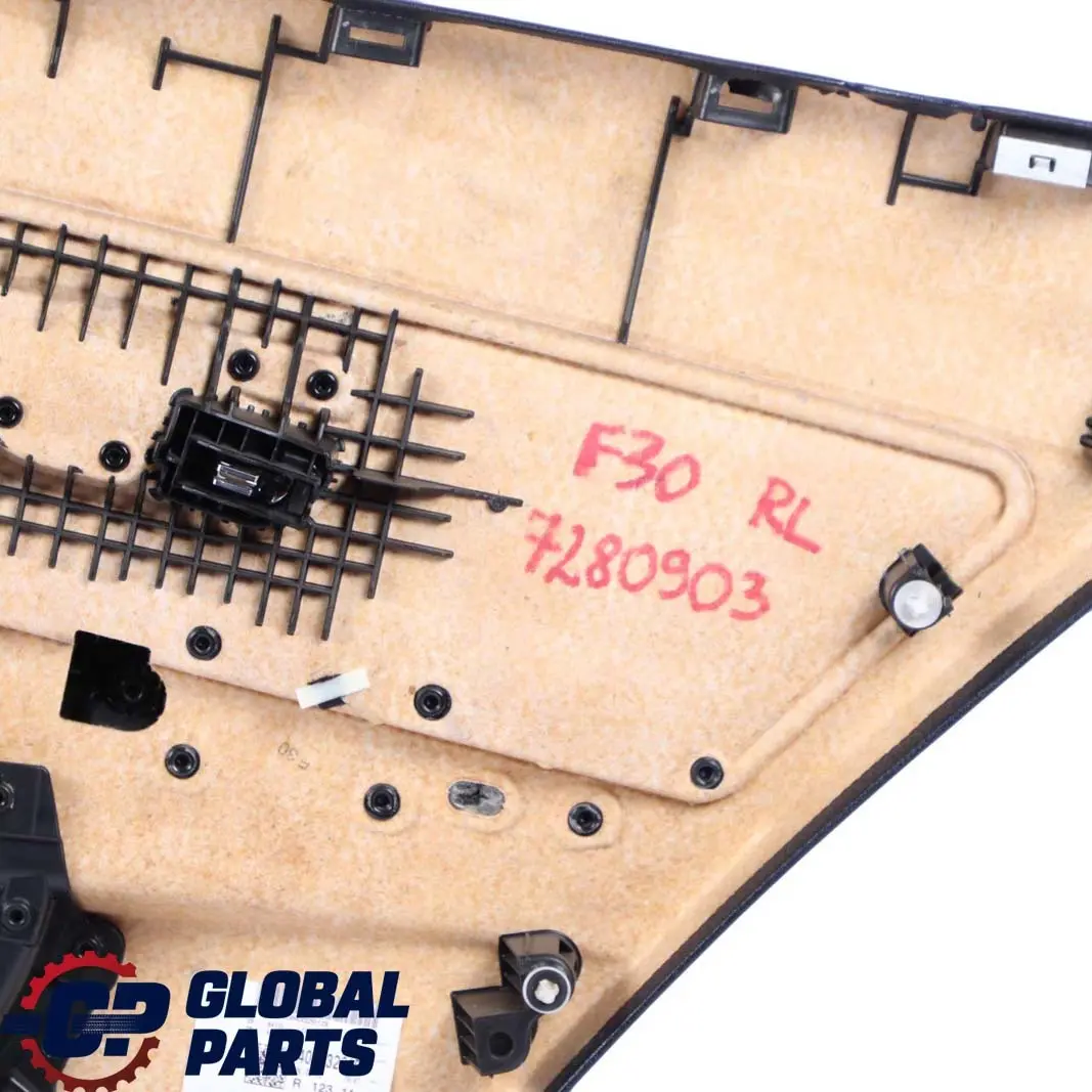 Tapicerka Boczek Osłona Drzwi Lewy Tył Czarna Skóra do BMW F30 F31 o numerze 7280903 BMW F30 F31 Tapicerka Boczek Osłona Drzwi Lewy Tył Czarna Skóra - SKU 7280903 - Numer Części 7280903