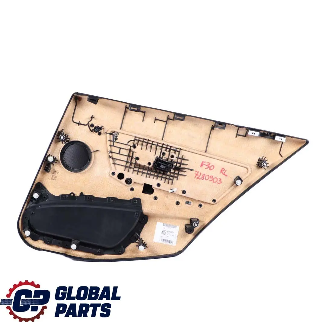 BMW F30 F31 Hinten Links Türverkleidung Verkleidung Schwarz Leder - SKU 7280903 - Teilenummer 7280903