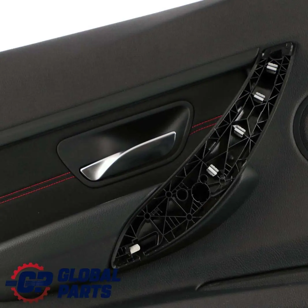 BMW F30 F31 Rear Left N/S Door Card Lining Panel Fabric Anthracite / Akzent Red - SKU 7280929 - Part number 7280929