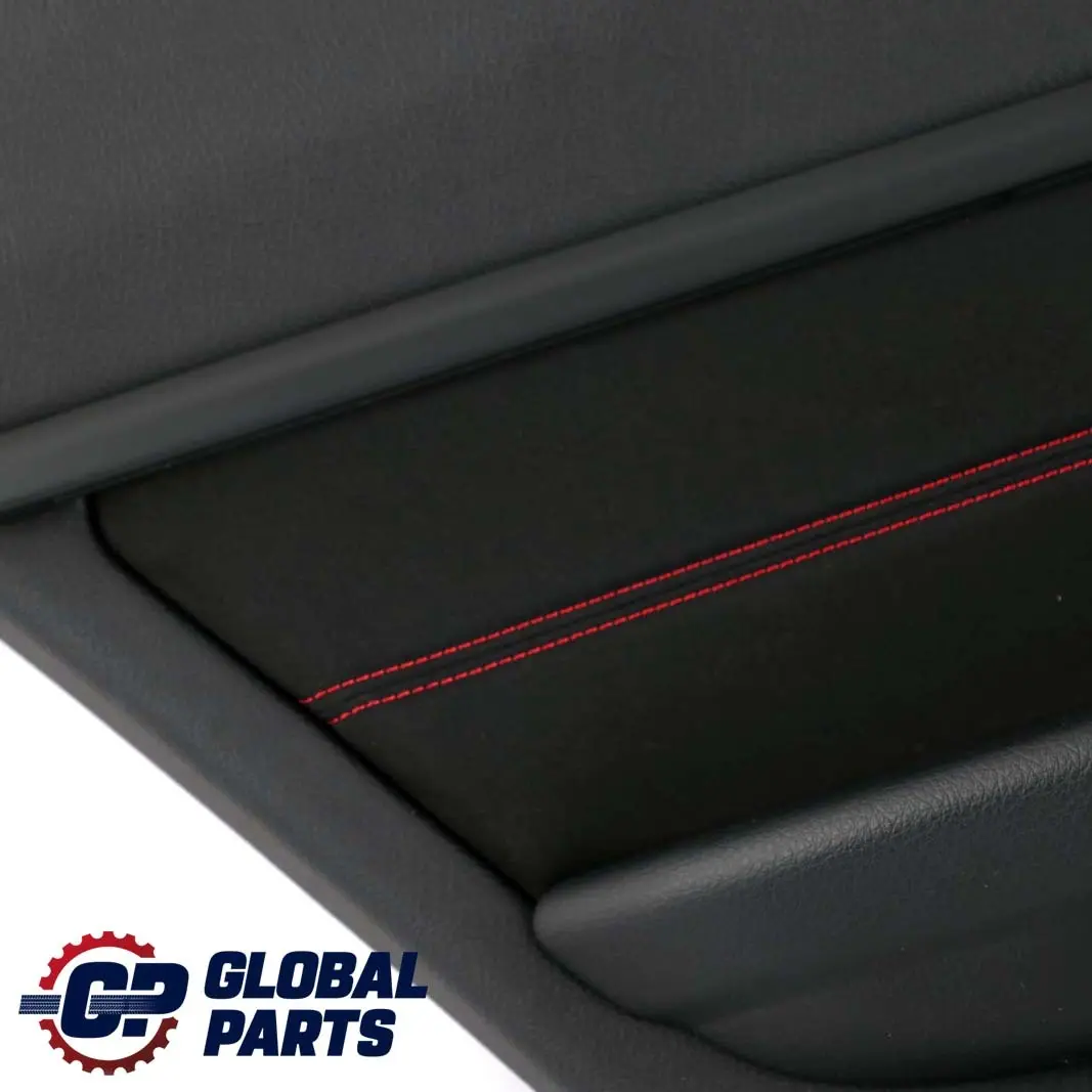 BMW F30 F31 Rear Left N/S Door Card Lining Panel Fabric Anthracite / Akzent Red - SKU 7280929 - Part number 7280929