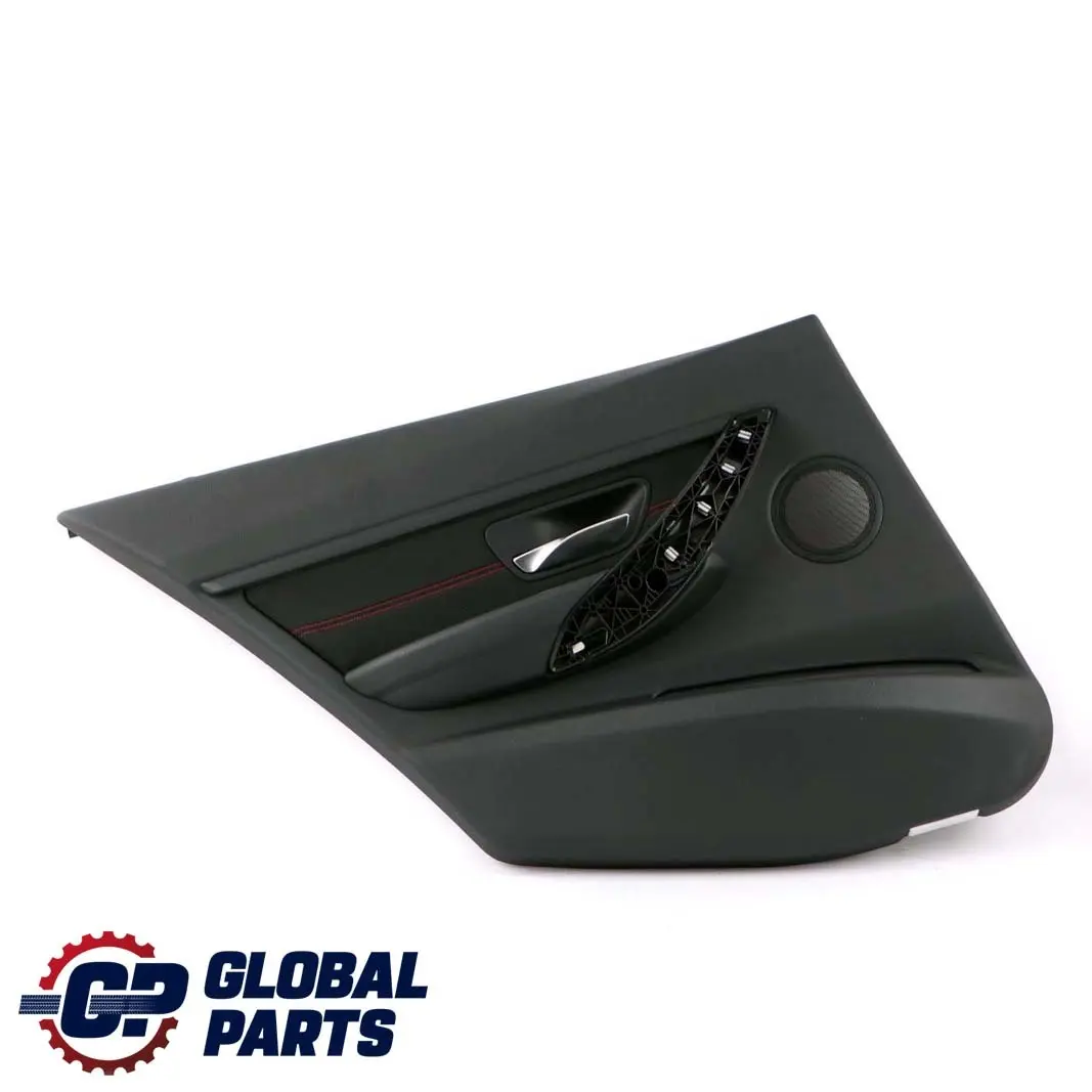BMW F30 F31 Rear Left N/S Door Card Lining Panel Fabric Anthracite / Akzent Red - SKU 7280929 - Part number 7280929