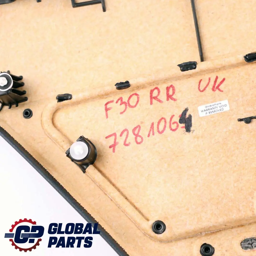 Right O/S Door Card Lining Panel Leather Black Oyster to BMW 3 Series F30 F31 Rear with Part number 7280944 BMW 3 Series F30 F31 Rear Right O/S Door Card Lining Panel Leather Black Oyster - SKU 7280944 - Part number 7280944