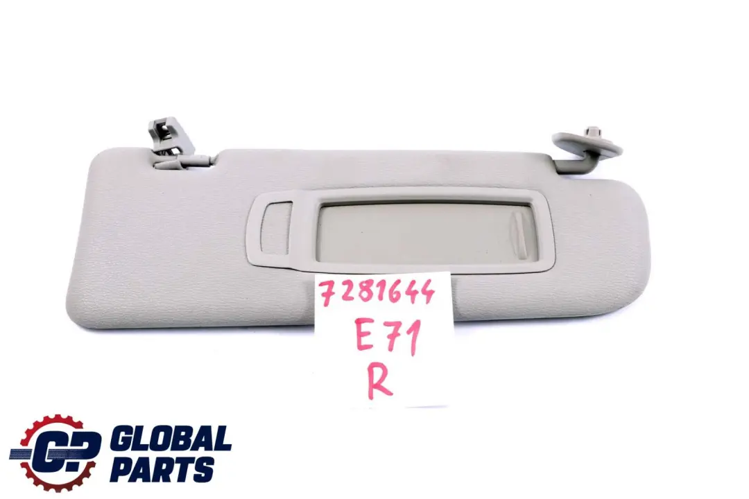 Sun Visor With Mirror Right O/S Grau Grey to BMW X6 Series E71 E72 with Part number 7281644 BMW X6 Series E71 E72 Sun Visor With Mirror Right O/S Grau Grey - SKU 7281644 - Part number 7281644