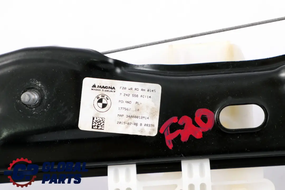Mechanizm Podnośnik Szyby Drzwi Prawy Tył do BMW F20 o numerze 7281884 BMW F20 Mechanizm Podnośnik Szyby Drzwi Prawy Tył - SKU 7281884 - Numer Części 7281884