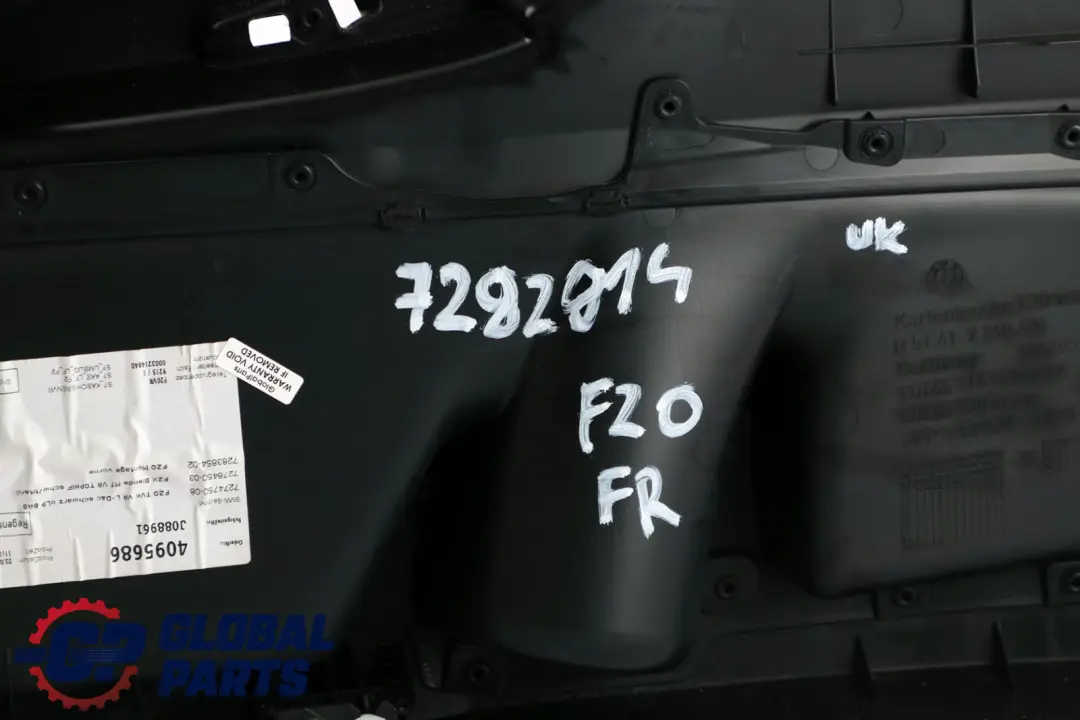 BMW F20 Fodera porta anteriore destra in pelle Dakota Black - SKU 7282814 - Numero di parte 7282814