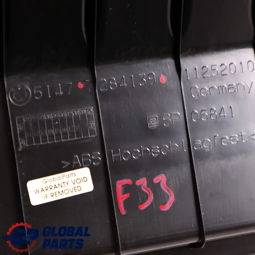 Série 4 F33 F83 M4 LCI Couvercle de seuil de chargement coffre Noir pour BMW à propos du numéro de pièce 7284139 BMW Série 4 F33 F83 M4 LCI Couvercle de seuil de chargement coffre Noir - SKU 7284139 - Numéro de pièce 7284139