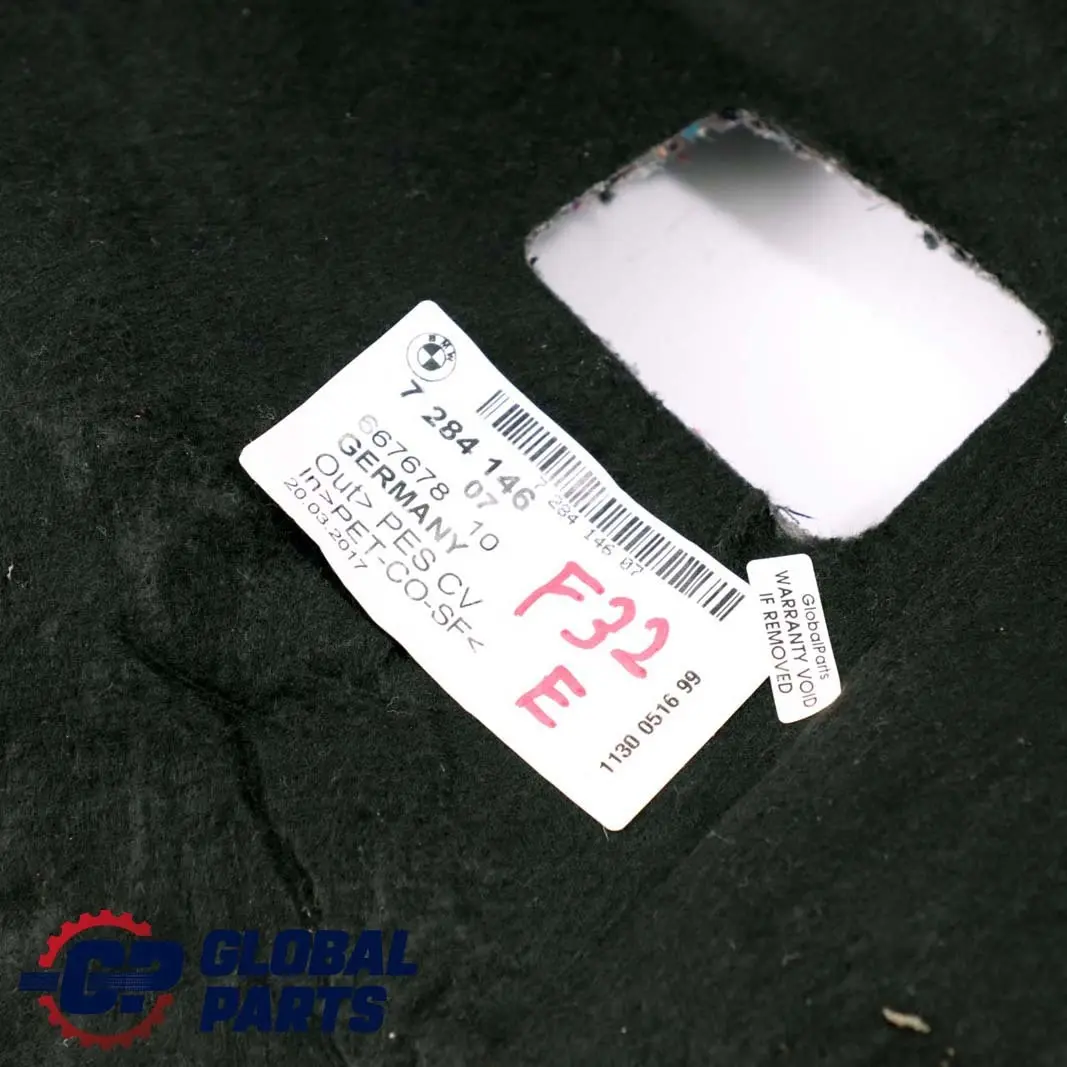 BMW 4 er F32 F82 M4 Gepäckraum Schallisolierung Panel Rechts - SKU 7284146 - Teilenummer 7284146