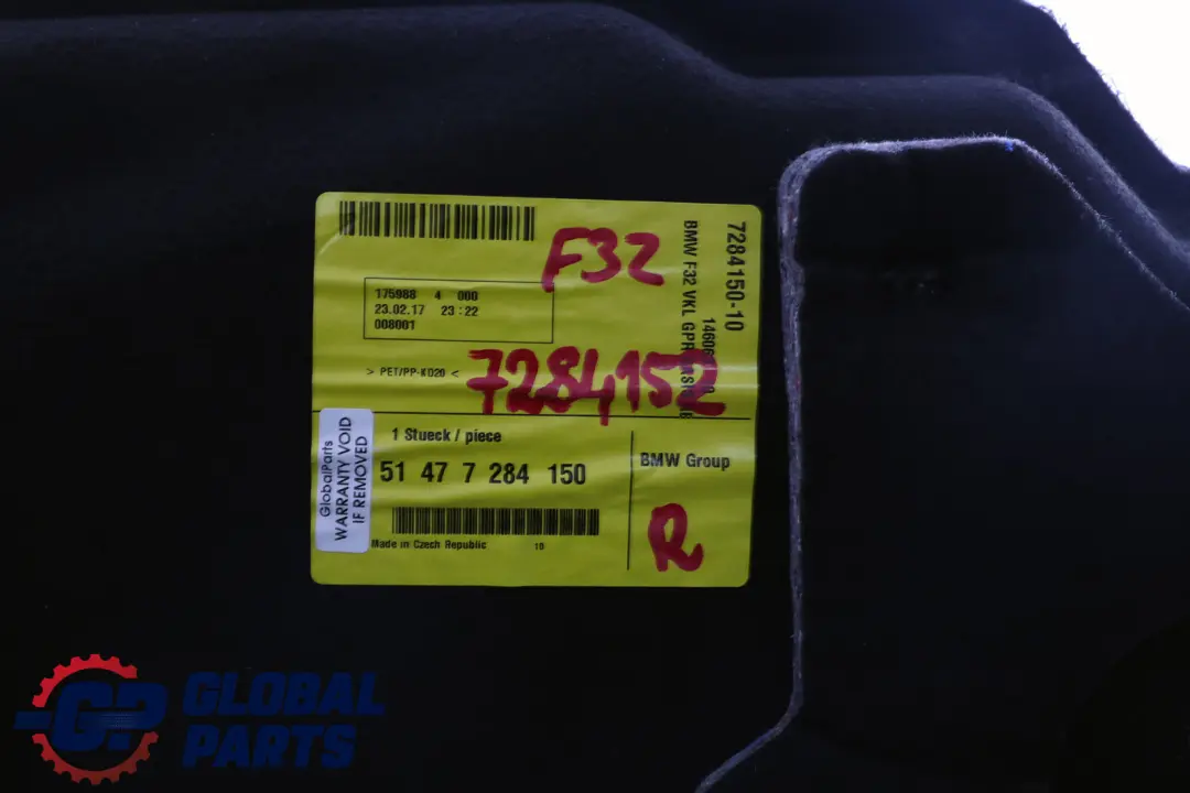 BMW F32 F82 M4 LCI Portaequipajes Maletero Derecha 7284150 - SKU 7284152 - Número de pieza 7284152