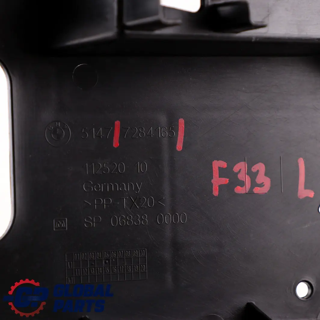 Support Bracket Trim Left N/S to BMW 3 F33 F83 M4 Convertible Hardtop with Part number 7284165 BMW 3 F33 F83 M4 Convertible Hardtop Support Bracket Trim Left N/S - SKU 7284165 - Part number 7284165