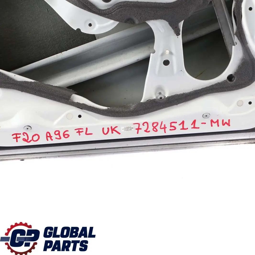 Front Left Door N/S Mineral Weiss White Metallic - A96 to BMW 1 Series F20 with Part number 7284511 BMW 1 Series F20 Front Left Door N/S Mineral Weiss White Metallic - A96 - SKU 7284511-MW - Part number 7284511