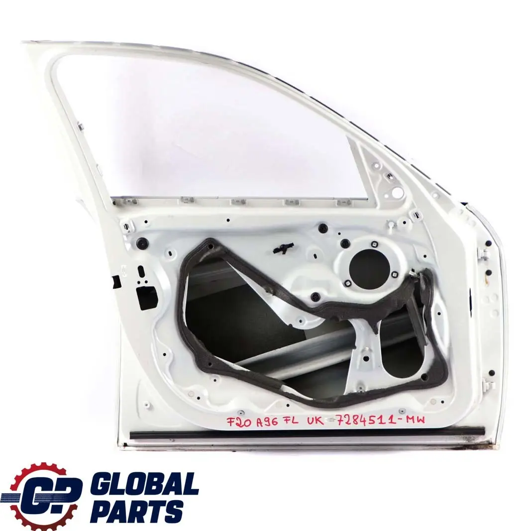 Front Left Door N/S Mineral Weiss White Metallic - A96 to BMW 1 Series F20 with Part number 7284511 BMW 1 Series F20 Front Left Door N/S Mineral Weiss White Metallic - A96 - SKU 7284511-MW - Part number 7284511